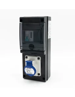 Borne De Recharge Avec Prise Europe 16a Complète Avec Protections Et Compteur-Carré Rouge Best