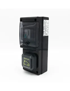 Borne De Recharge équipée D'une Prise Green'up Complète Avec Protections Et Compteur^Carré Rouge Discount