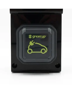 Borne De Recharge équipée D'une Prise Green'up Complète Avec Protections-Carré Rouge Best
