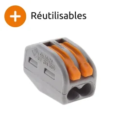 Borne rapide automatique à cliquet S222 - 2 entrées -^Wago Sale