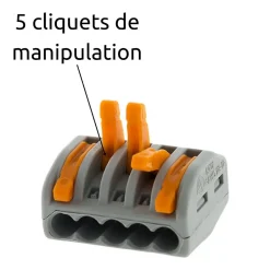 Borne rapide automatique à cliquet S222 - 5 entrées -^Wago Online