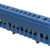 Bornier modulaire neutre 12 points bleu-Zenitech
