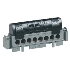 Bornier Phase Lexic 8 Bornes Câble 1,5 À 16 Mm² Noir-Legrand Best