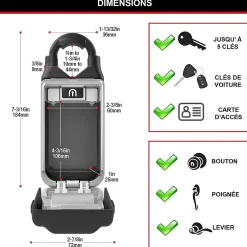 Boîte à clé à anse rétractable Masterlock Select Acess 5420EURD^Master Lock New