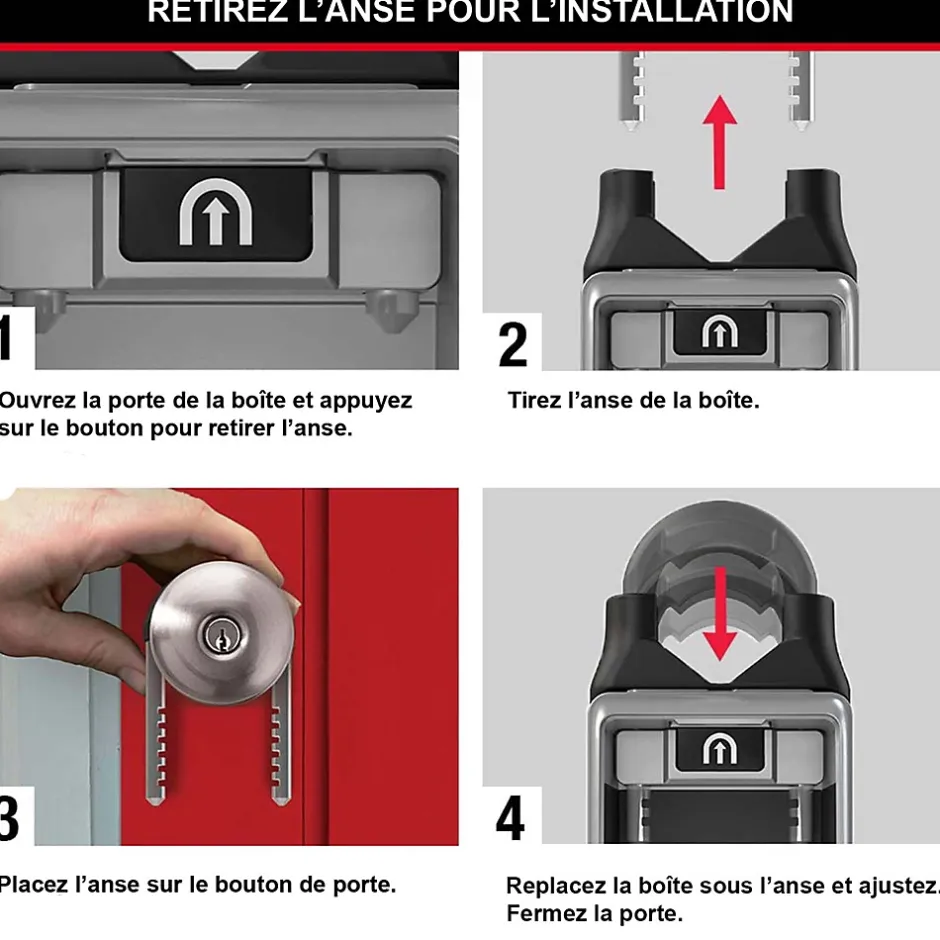 Boîte à clé à anse rétractable Masterlock Select Acess 5420EURD^Master Lock New