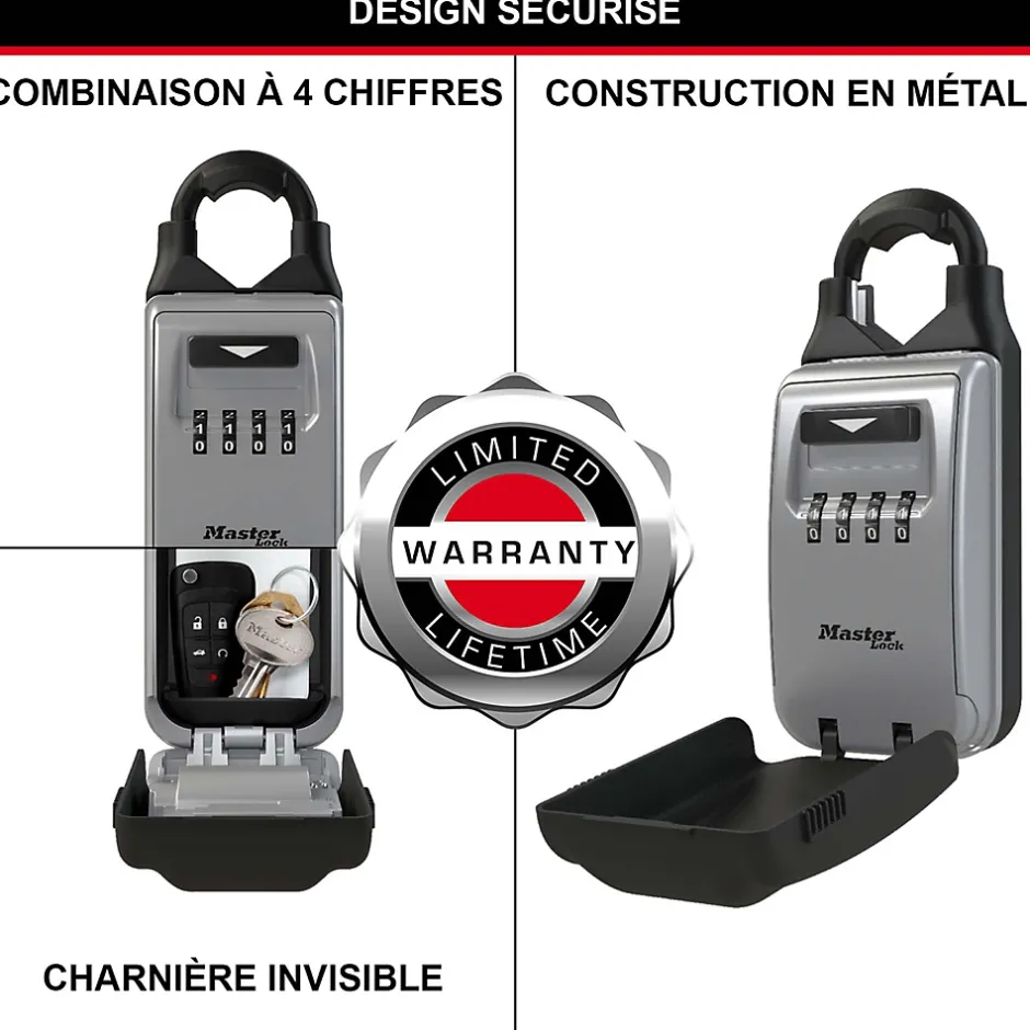 Boîte à clé à anse rétractable Masterlock Select Acess 5420EURD^Master Lock New