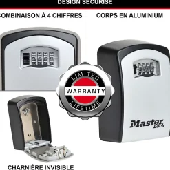 Boîte à clé sécurisée Select Access à combinaison programmable-Master Lock Online