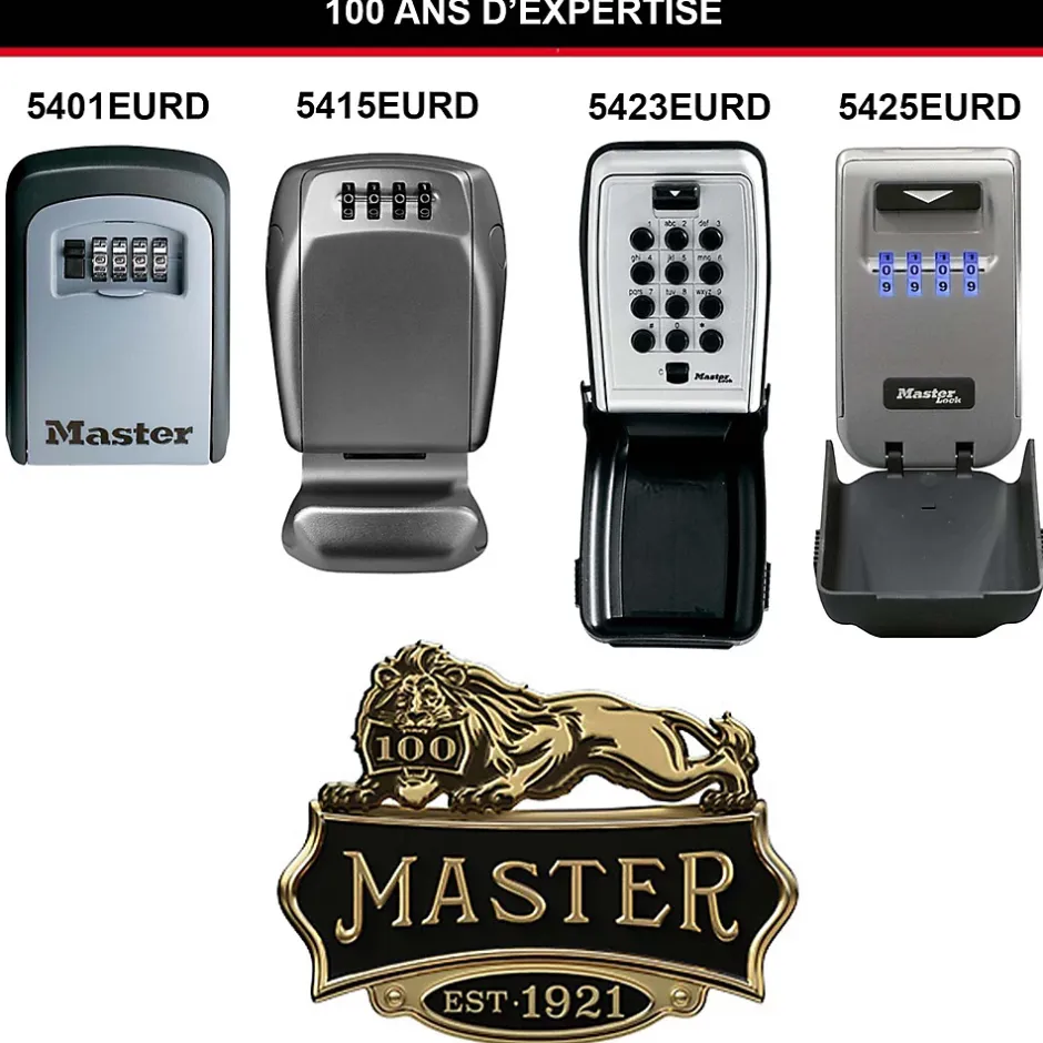 Boîte à clés sécurisée à combinaison programmable et fixation murale^Master Lock Outlet