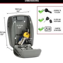 Boîte à clés sécurisée haute sécurité fixation murale^Master Lock Best