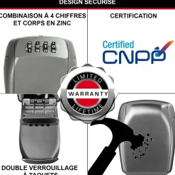 Boîte à clés sécurisée haute sécurité fixation murale^Master Lock Best