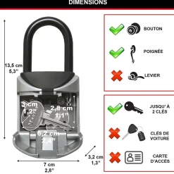 Boîte à clés transportable Master Lock 5406EURD- Outlet