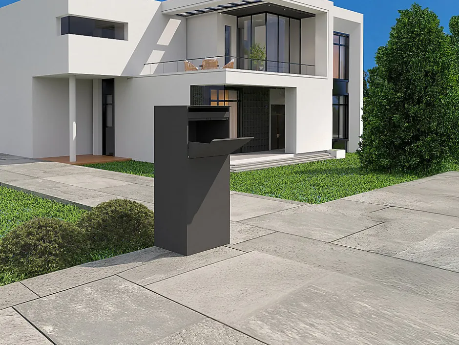 Boîte à colis anthracite - L45 x l35 x H105 cm - COLIBRI^Vente-unique Discount