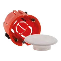 Boîte applique murs creux placo diamètre 40x40mm - Rouge -^Zenitech Clearance