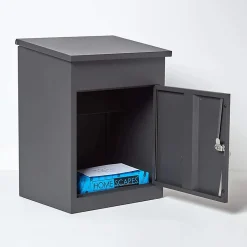 Boîte aux lettres 1 porte Boîte à colis Gris foncé en acier^Smart Parcel Box Sale