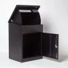 Boîte aux lettres 1 porte Boîte à colis Noire en acier^Smart Parcel Box