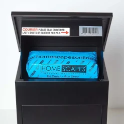 Boîte aux lettres 1 porte Boîte à colis Noire en acier^Smart Parcel Box