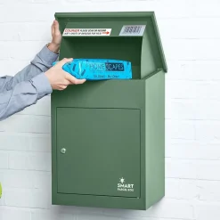 Boîte aux lettres 1 porte Boîte à colis Verte en acier-Smart Parcel Box Clearance