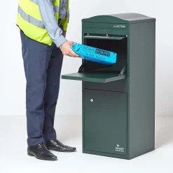 Boîte aux lettres 1 porte Boîte à colis Large Vert foncé en acier^Smart Parcel Box Clearance