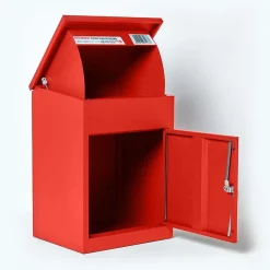 Boîte aux lettres 1 porte Boîte à colis Rouge en acier^Smart Parcel Box Outlet