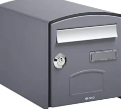 Boîte aux lettres 1 porte Decayeux Dôme Gris Ral 7021-Diall Best