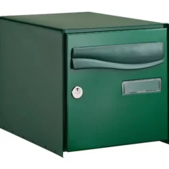 Boîte aux lettres 1 porte Lys Vert acier résistant à la rouille^ Outlet
