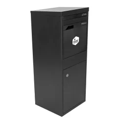 Boîte aux lettres 2 portes Boîte à colis Large Noir en acier-Smart Parcel Box Discount