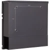 Boîte aux lettres anthracite/bois naturel avec support argenté acier inoxydable-Ml-Design Outlet