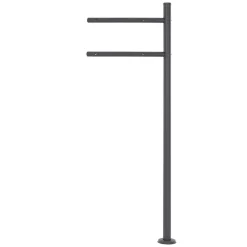 Boîte aux lettres avec compartiment à journaux avec support poteau anthracite^ECD Germany New