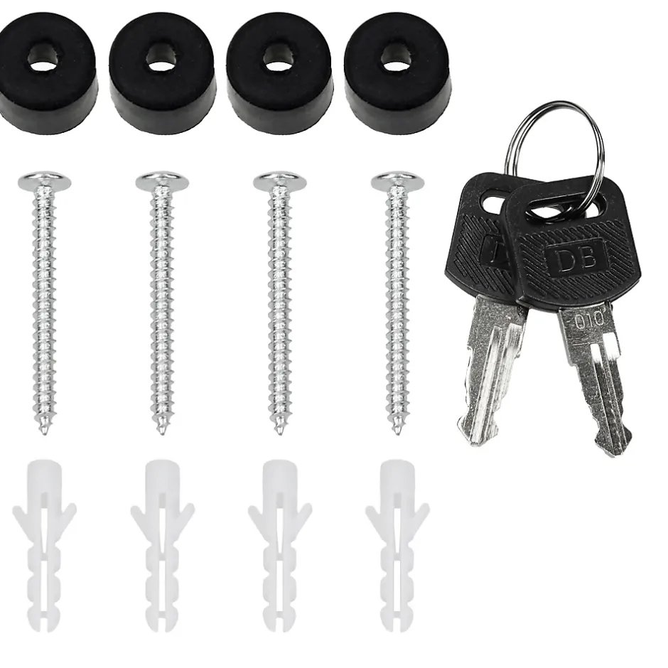 Boîte aux lettres avec compartiment à journaux au support poteau anthracite^ECD Germany Discount