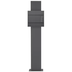 Boîte aux lettres avec support mailbox anthracite moderne avec 2 clés incluses-ECD Germany Online