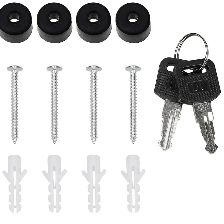 Boîte aux lettres avec support mailbox anthracite moderne avec 2 clés incluses^Ml-Design New