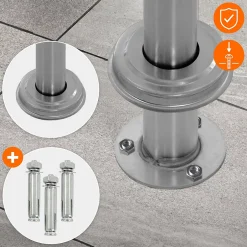 Boîte aux lettres blanc sur pied argenté acier revêtu par poudre porte-journaux-ECD Germany Sale