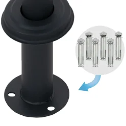 Boîte aux lettres gris clair avec support boîte postale sur pieds acier + 2 clés-Ml-Design New