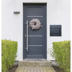 Boîte aux lettres moderne anthracite + compartiment à journaux 2 clés en acier^ECD Germany Clearance