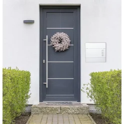 Boîte aux lettres moderne blanc avec compartiment à journaux en acier 2 clés-ECD Germany Clearance