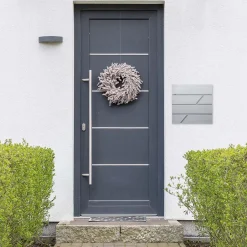 Boîte aux lettres murale gris clair avec 2 clés compartiment à journaux postale-Ml-Design Outlet