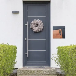 Boîte aux lettres murale moderne en acier anthracite aspect bois + 2 clés inclus^Ml-Design Hot