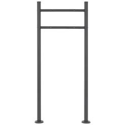 Boîte aux lettres sur pieds boîte postale anthracite et design bois avec support-Ml-Design Outlet