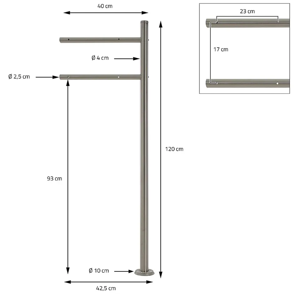 Boîte aux lettres sur pied piedestal boîte postale anthracite/aspect bois modern^Ml-Design New