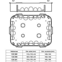 Boîte blanche carrée - 170 mm - Couvercle à vis - Batibox -^Legrand Clearance
