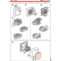 Boîte blanche carrée complète - Saillie --Legrand Discount