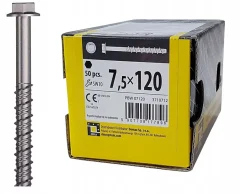 Boîte de 50 vis d'ancrage béton 7,5 x 120-Domax Clearance