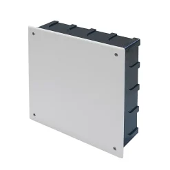 Boîte de dérivation à encastrer à sceller avec entrées et système de fermeture à vis.-Diall