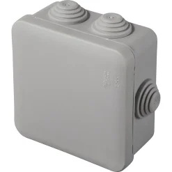 Boîte de dérivation carrée extérieure avec 7 passe-câbles et système de verrouillage 80 x 80 x 45 mm Mureva Box gris^Schneider Electric Outlet