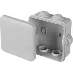 Boîte de dérivation carrée extérieure avec 7 passe-câbles et système de verrouillage 80 x 80 x 45 mm Mureva gris^Schneider Electric Sale