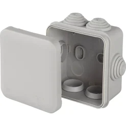 Boîte de dérivation carrée extérieure avec 7 passe-câbles et système de verrouillage 65 x 65 x 45 mm Mureva Box gris-Schneider Electric Online