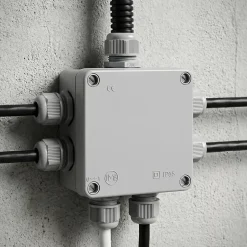 Boîte de dérivation extérieure avec 7 passe-câbles et système de verrouillage intégré 100x 100 x 55 mm^Diall