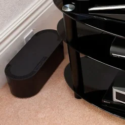 Boîte de rangement de câbles noir L. 415 x l. 165 mm, bloc 6 prises-D-Line Online