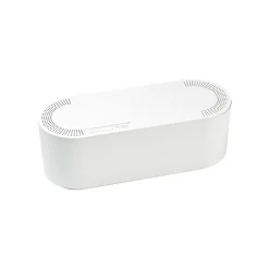 Boîte de rangement de câbles blanc L. 325 x l. 125 mm, bloc 4 prises-D-Line Outlet