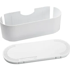 Boîte de rangement de câbles blanc L. 415 x l. 165 mm, bloc 6 prises^D-Line